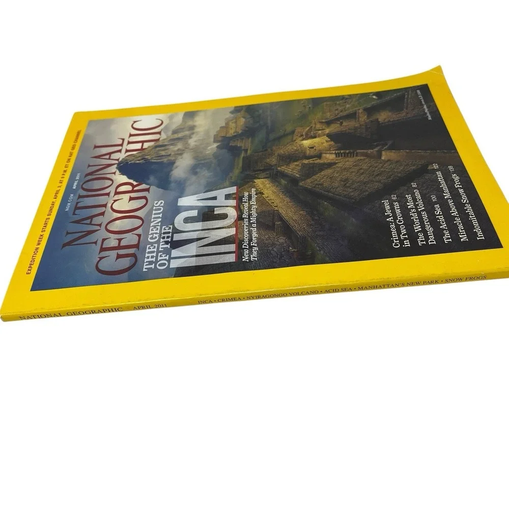 National Geographic Magazine April 2011 The Genuis of the Inca, Acid Sea, Frogs‎